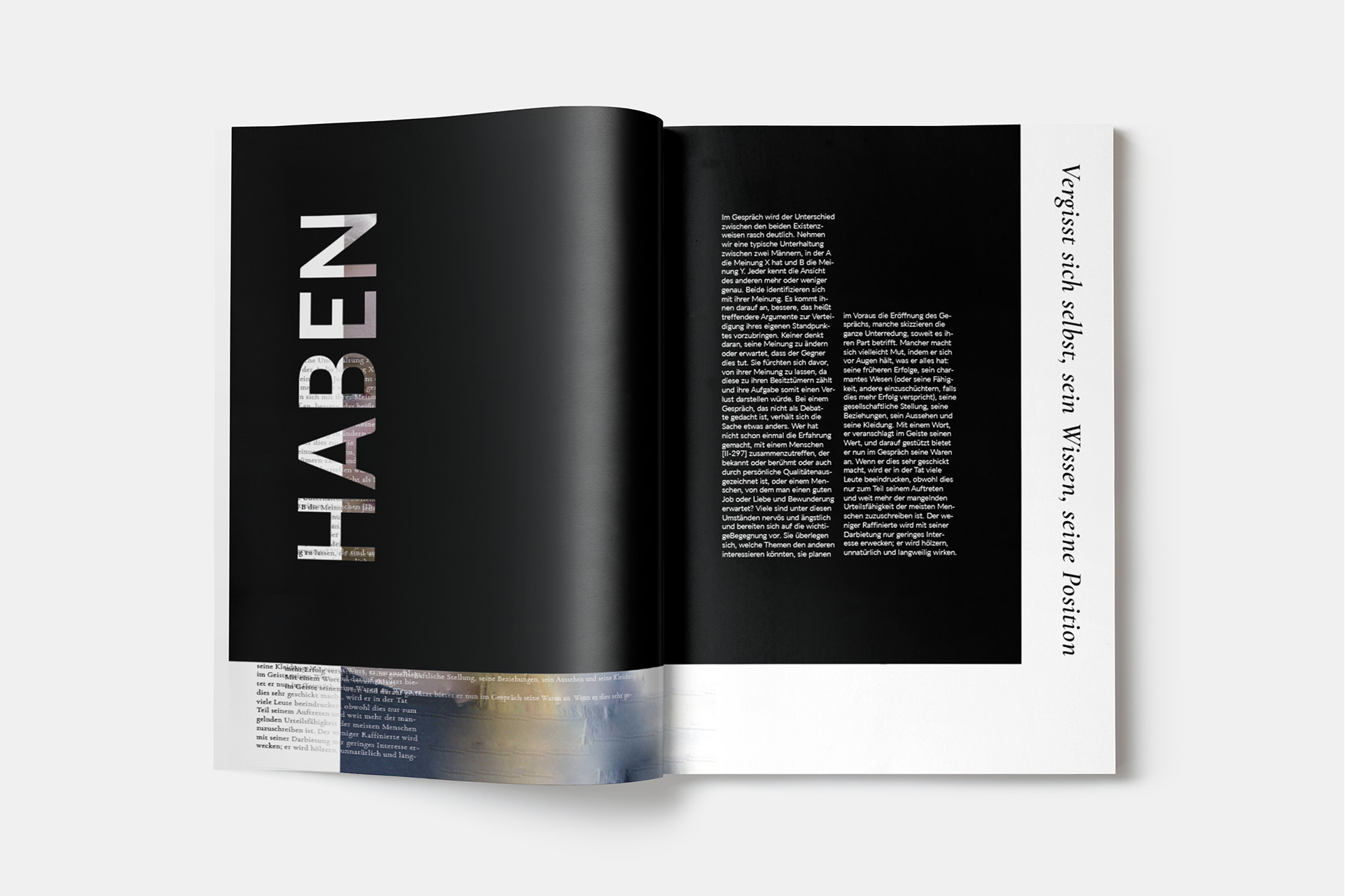 Haben oder Sein - Magazinseite